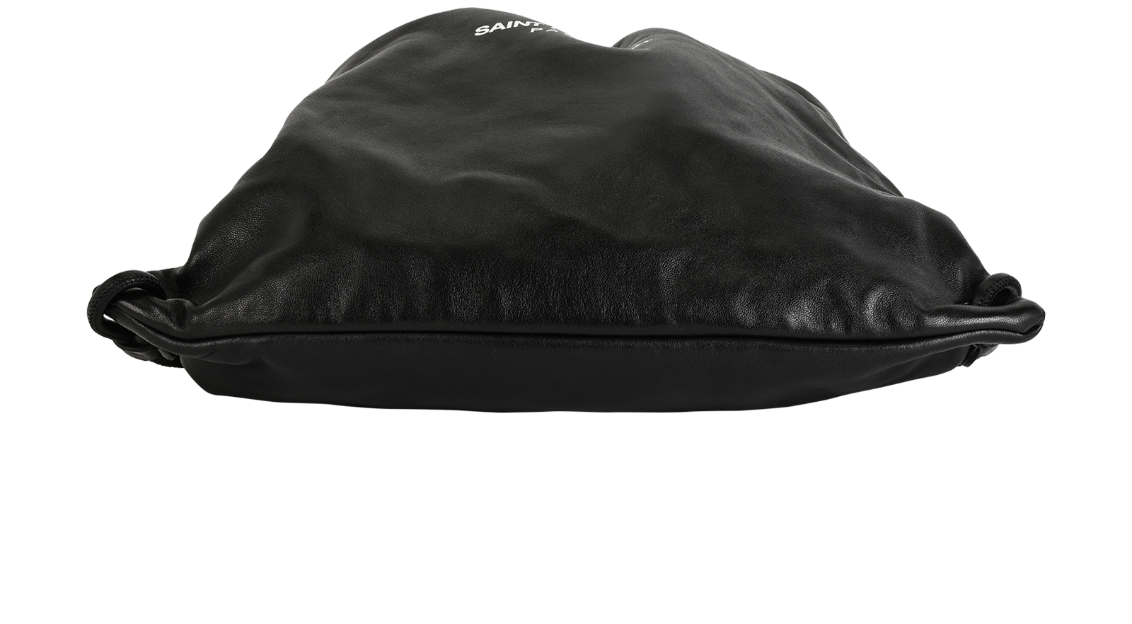 Drawstring Backpack, &pound;350, Handbags, Black, Leather, Top view